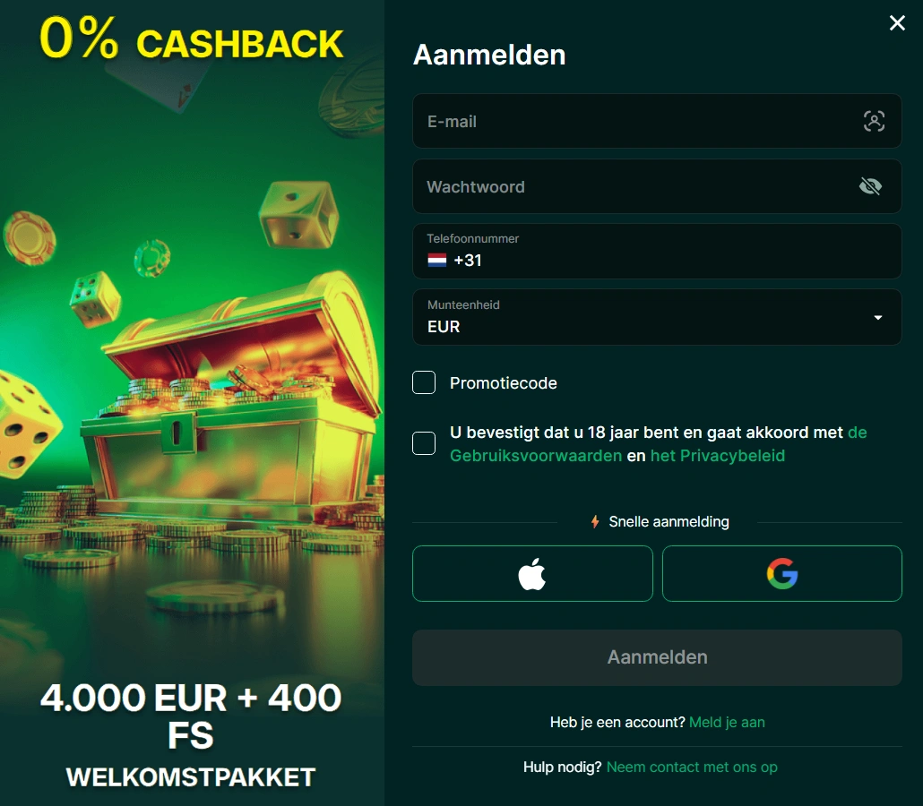 Hoe registreren bij Luckygem